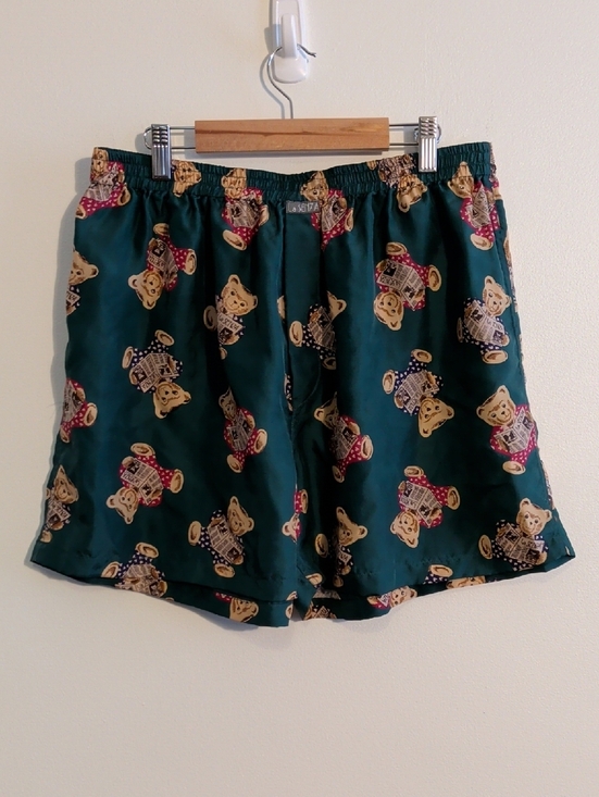La SENZA Other - VINTAGE LA SENZA teddy bear print silk lounge shorts - size m